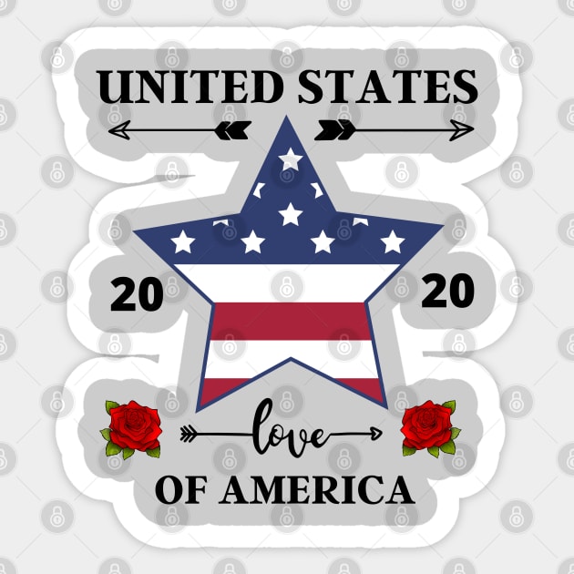 UNITED STATES OF AMERICA Sticker by Grishman4u